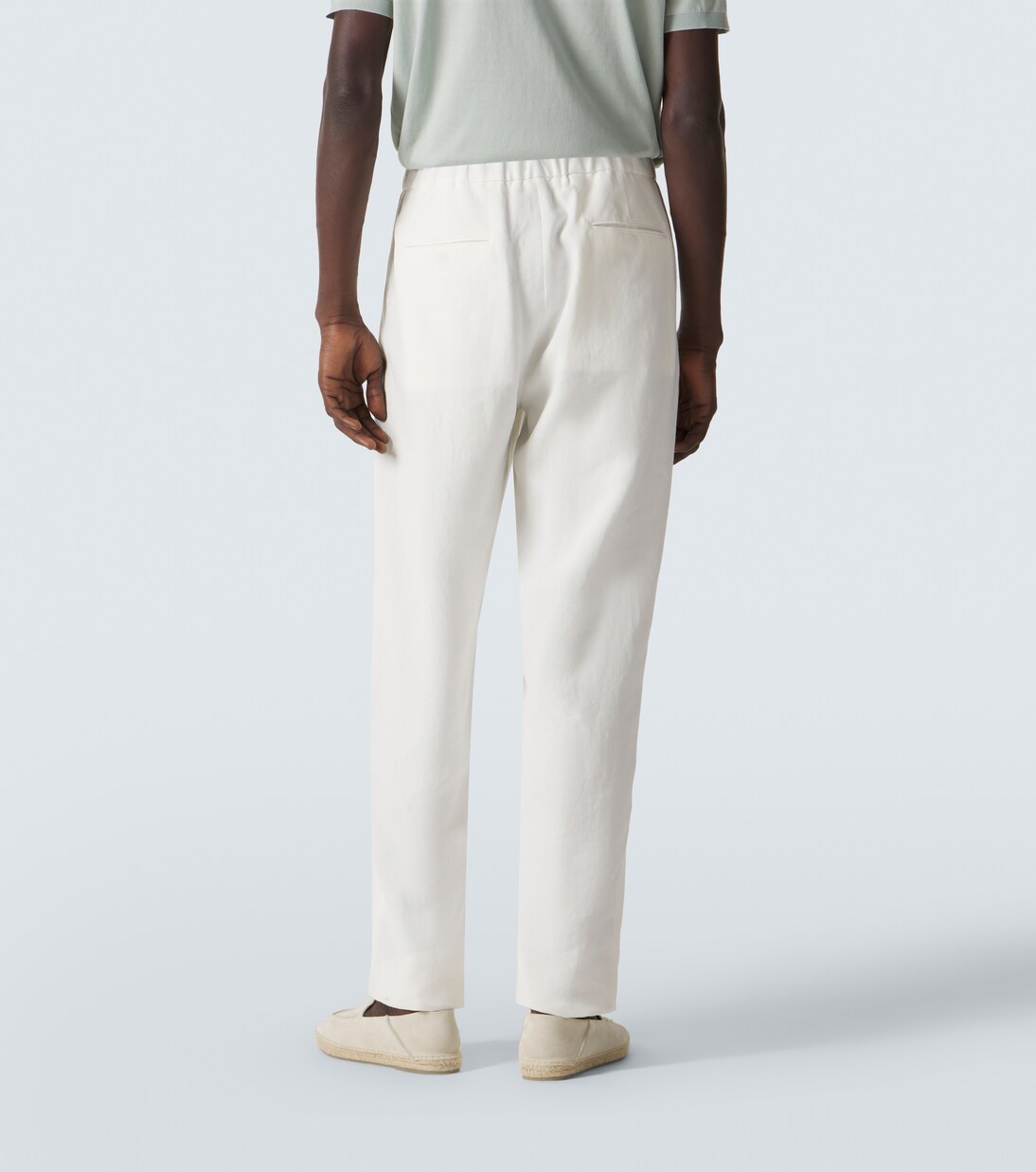 Linen canvas tapered pants | Giorgio Armani