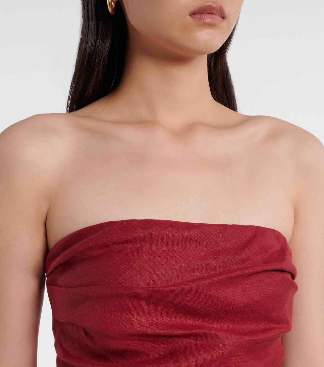 Hedy gathered linen maxi dress | Faithfull