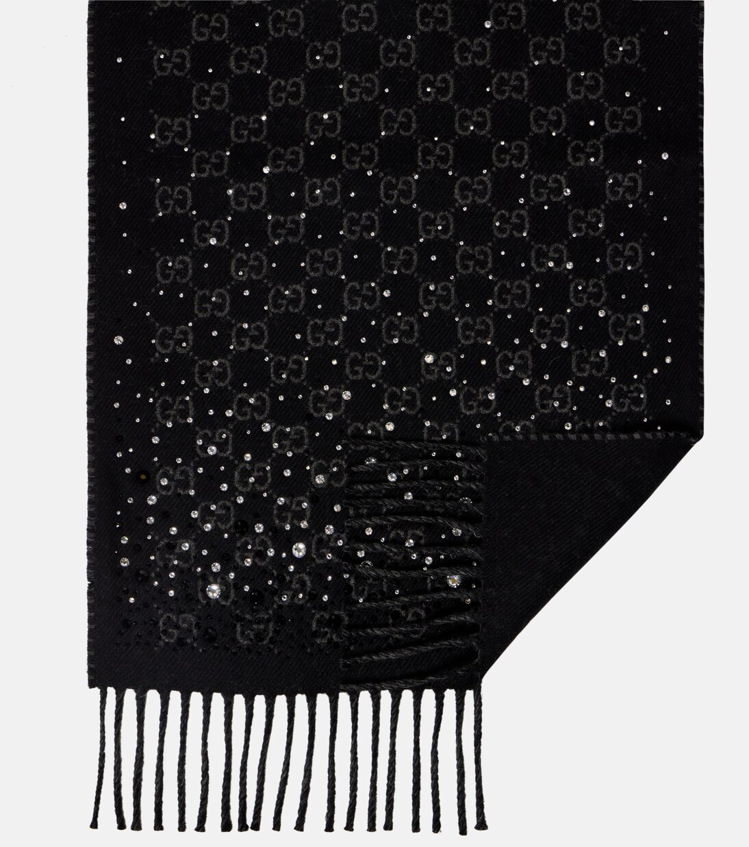 GG embellished wool scarf | Gucci