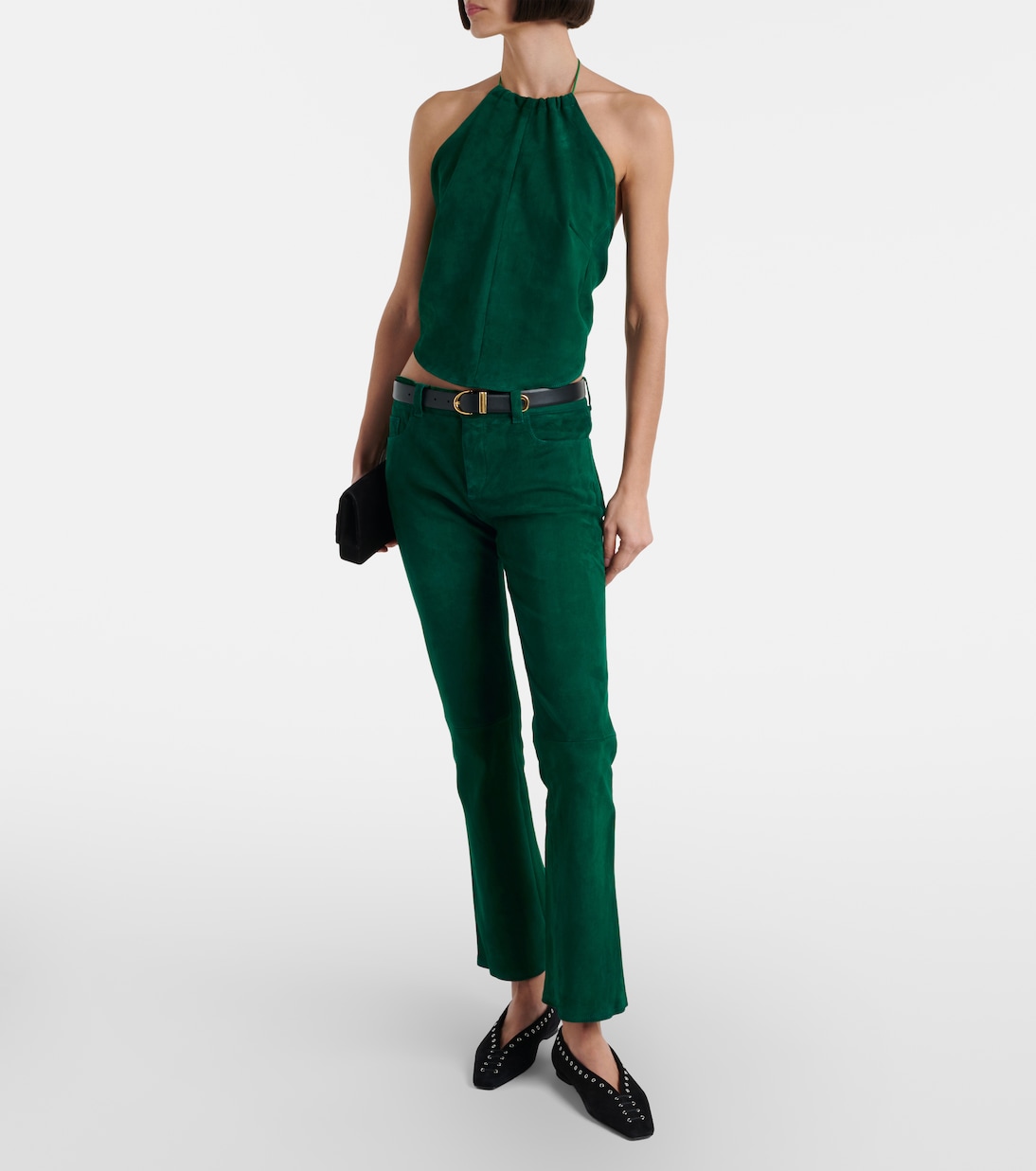 Dean 22 suede flared pants | Stouls