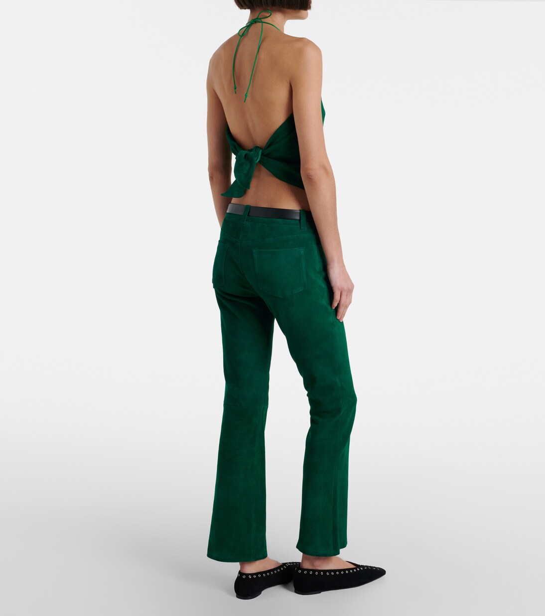 Dean 22 suede flared pants | Stouls