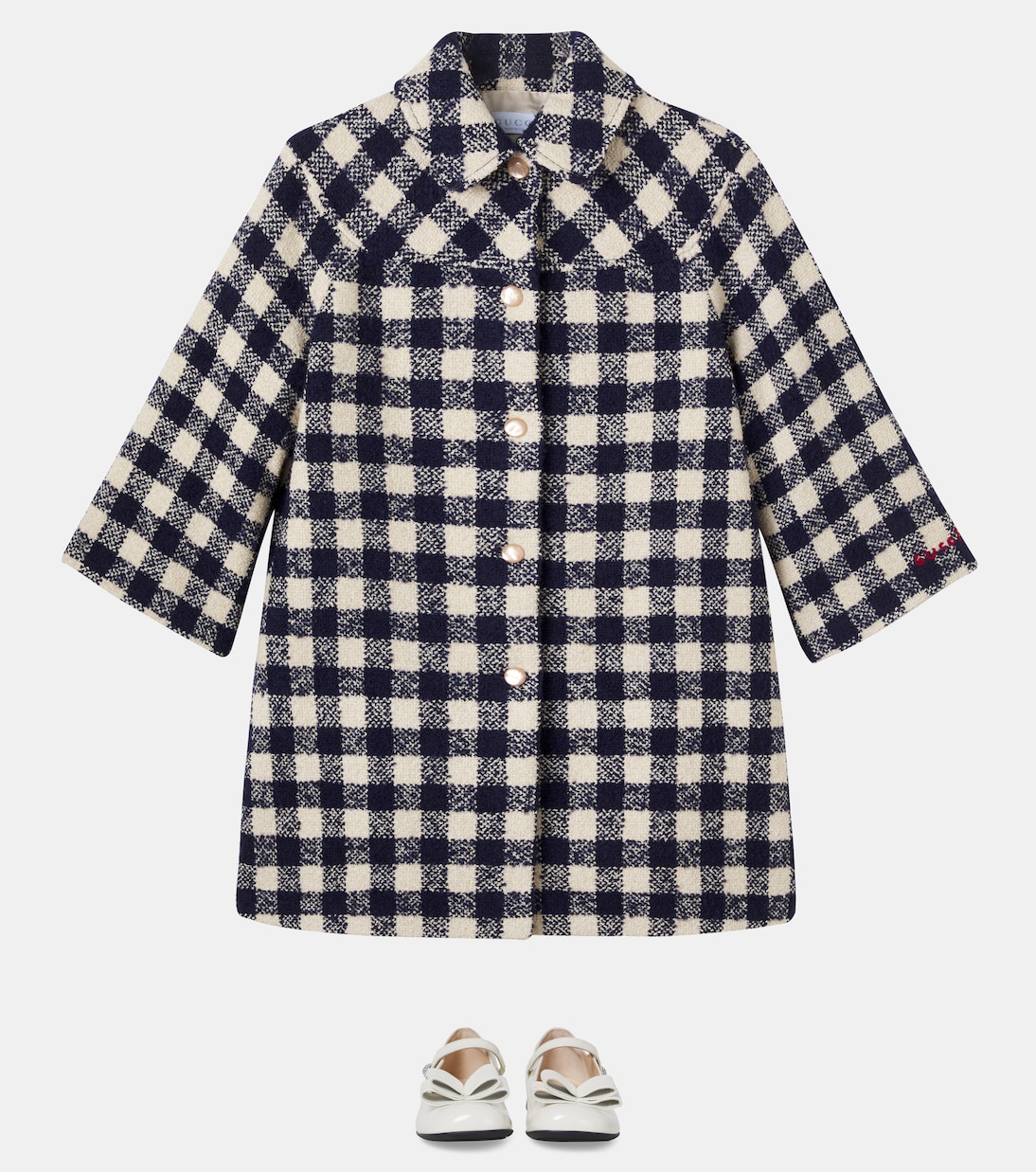 x Euan Roberts checked tweed coat | Gucci Kids
