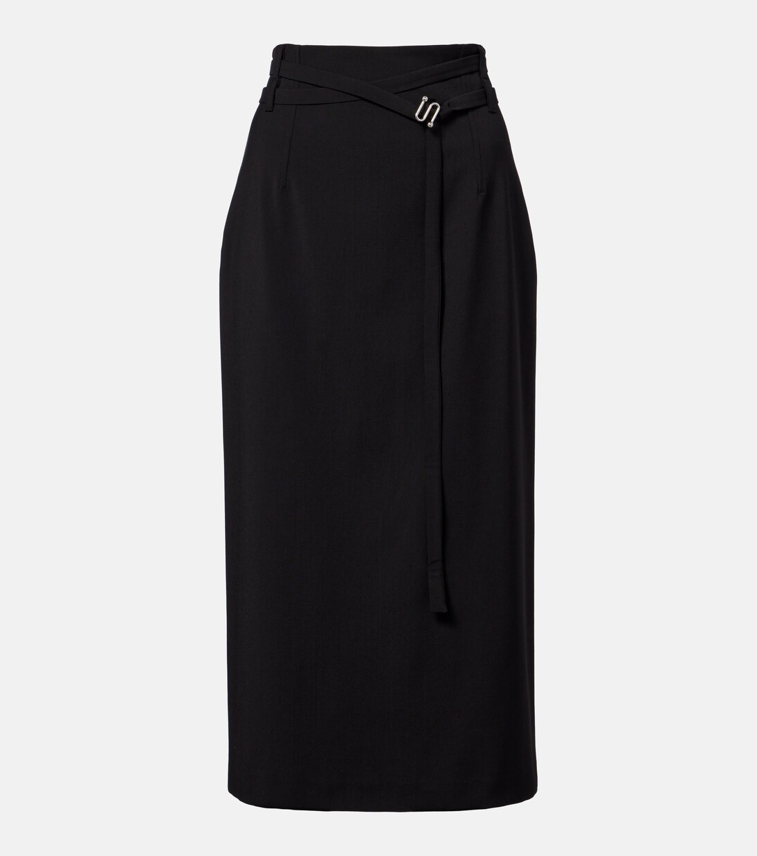 High-rise virgin wool midi skirt | Sportmax