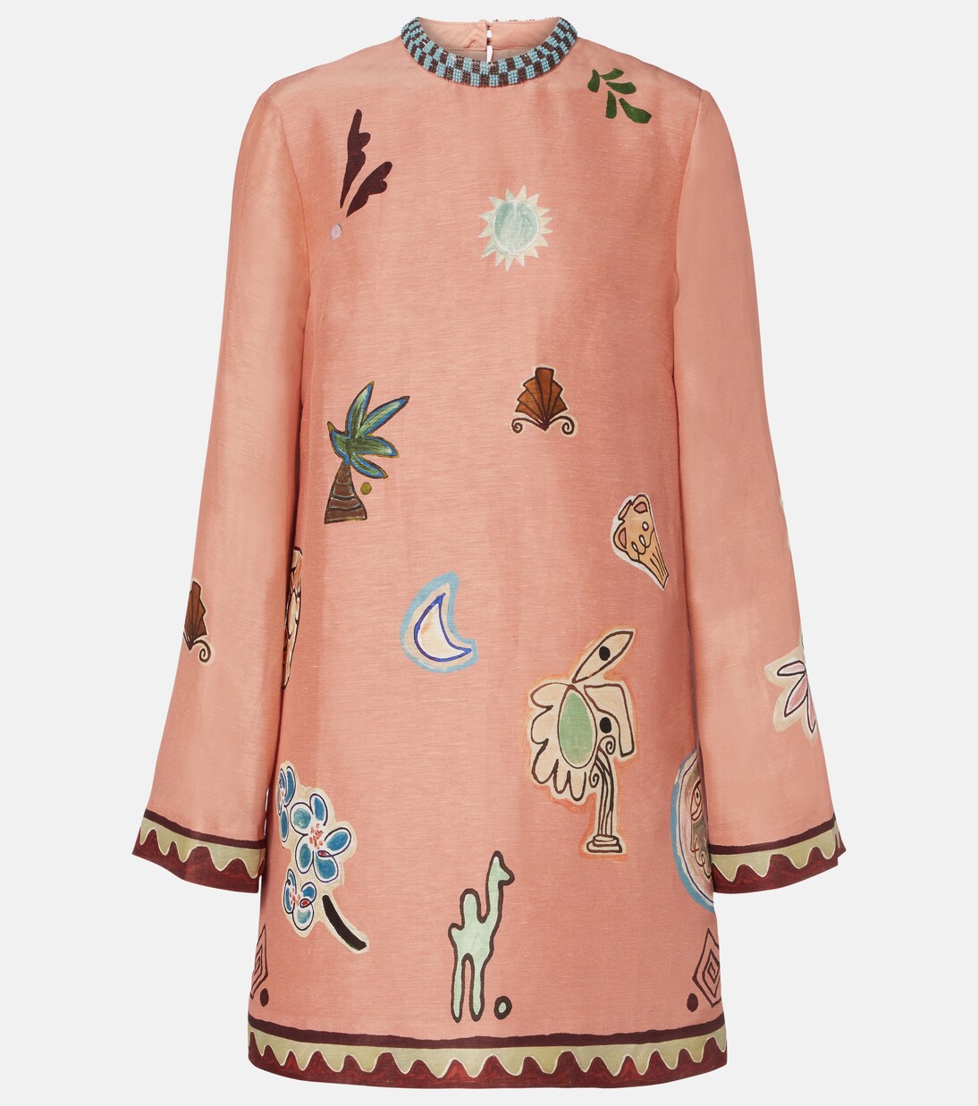 x LRNCE vestido corto Laurence de lino y seda | Alémais