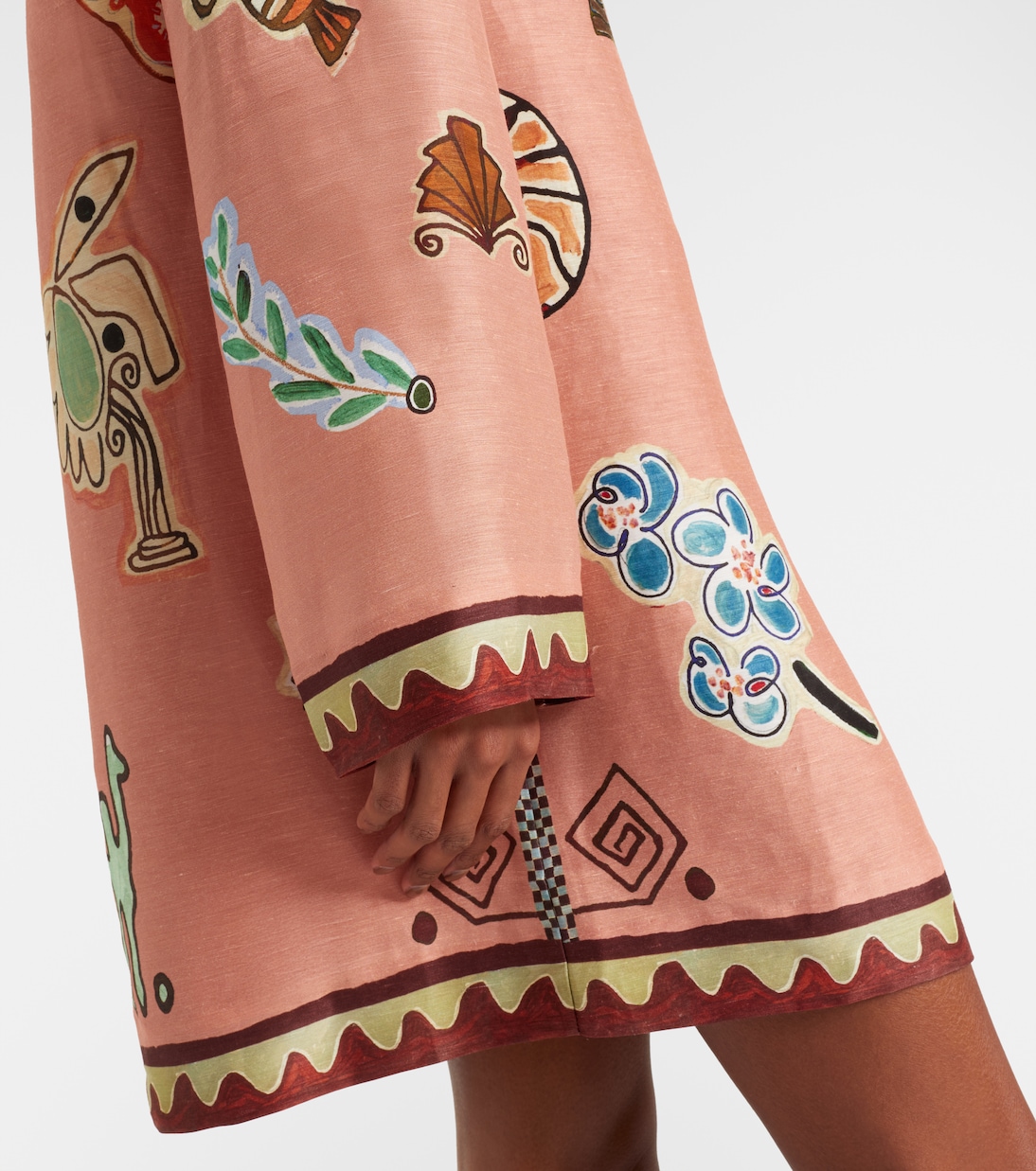 x LRNCE vestido corto Laurence de lino y seda | Alémais