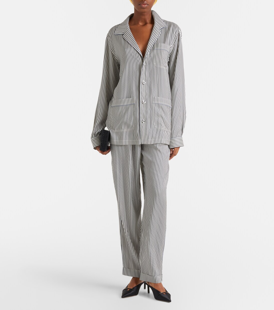 Camisa de seda oversized a rayas | Tom Ford