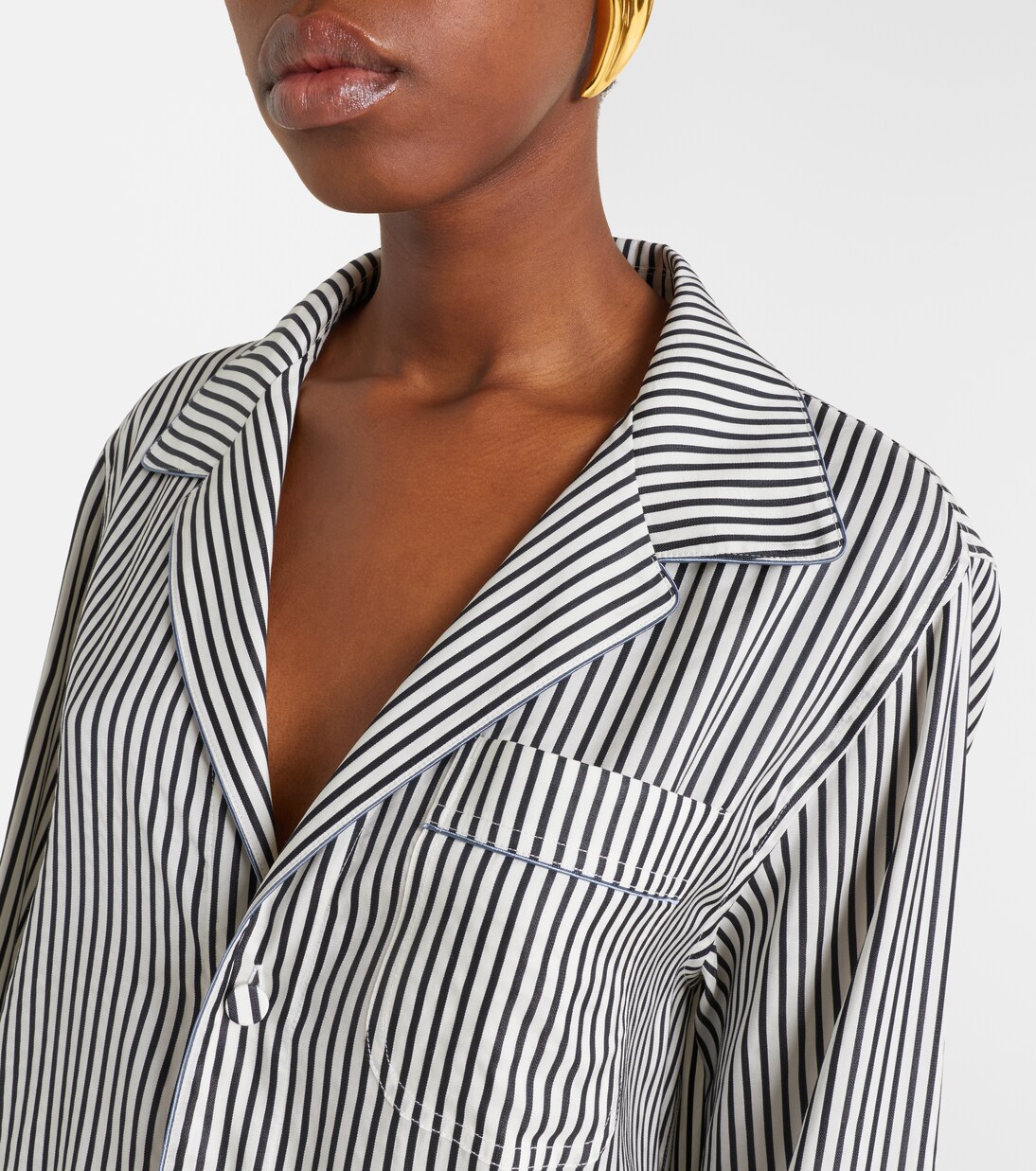 Camisa de seda oversized a rayas | Tom Ford