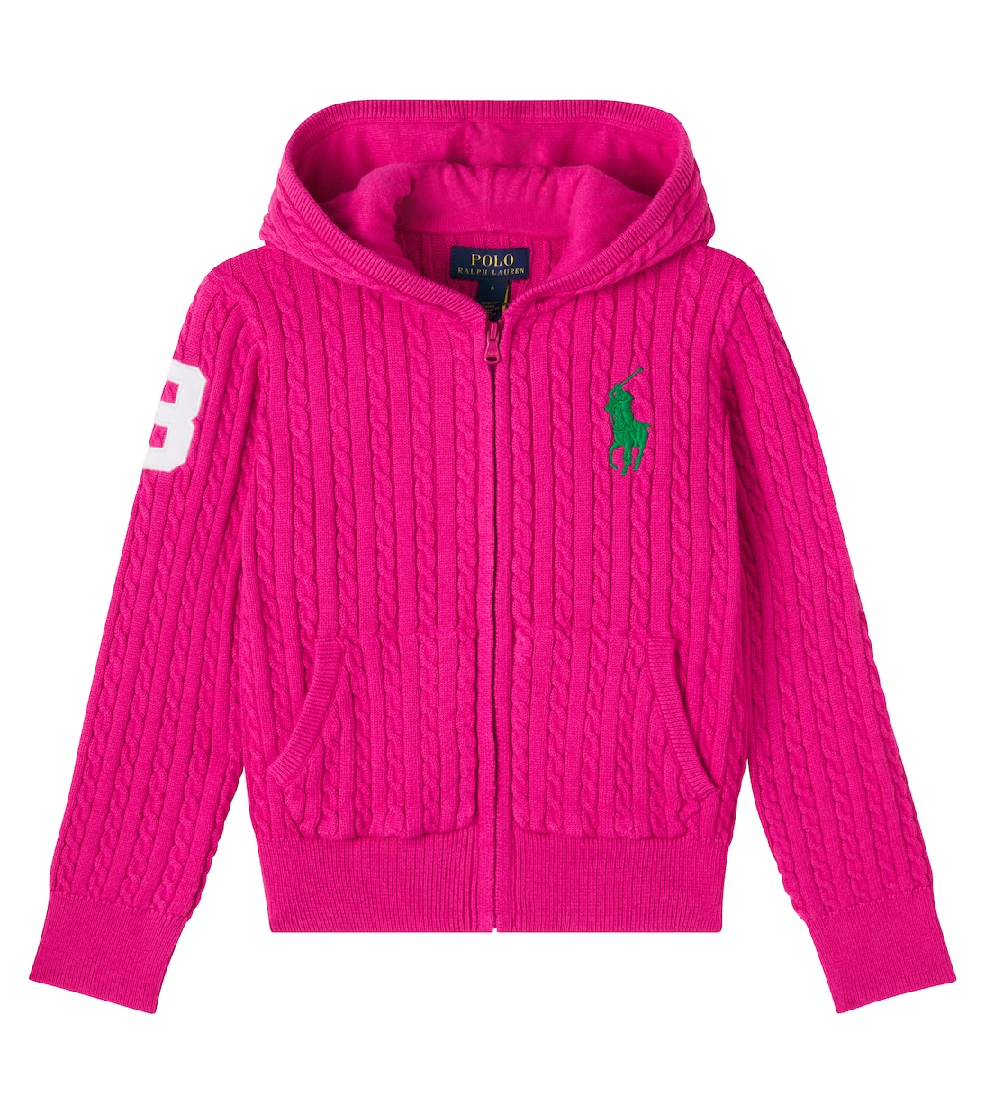 Cable-knit cotton hoodie | Polo Ralph Lauren Kids