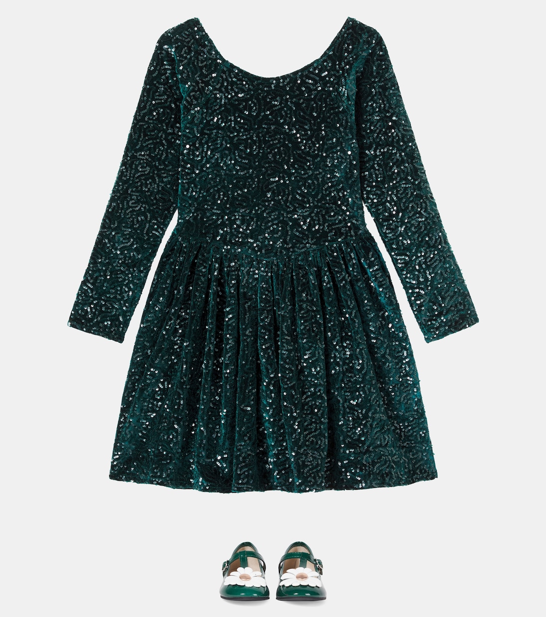 Vestido Viola de terciopelo con lentejuelas | Konges Sløjd