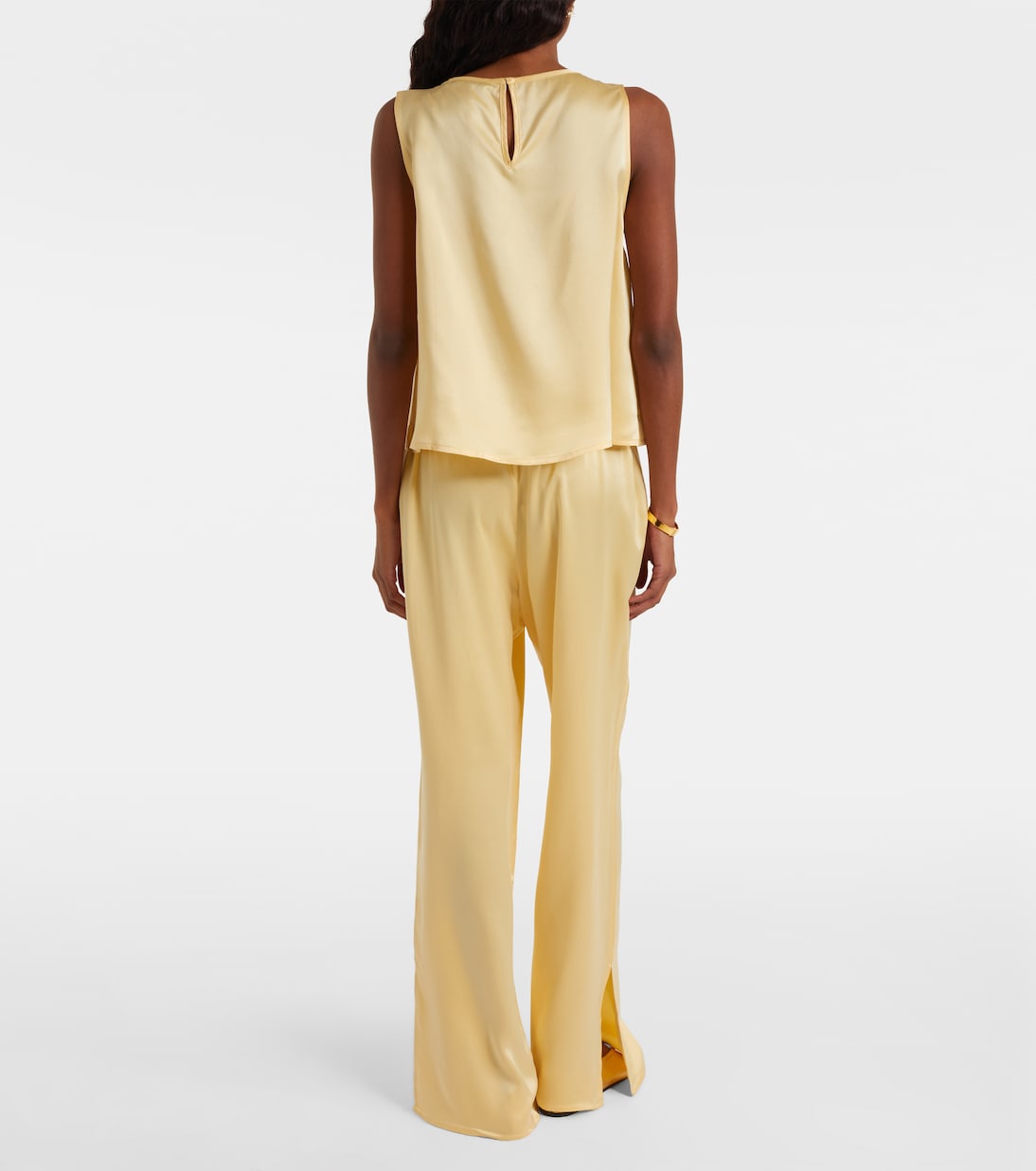 Loreto silk charmeuse wide-leg pants | Asceno