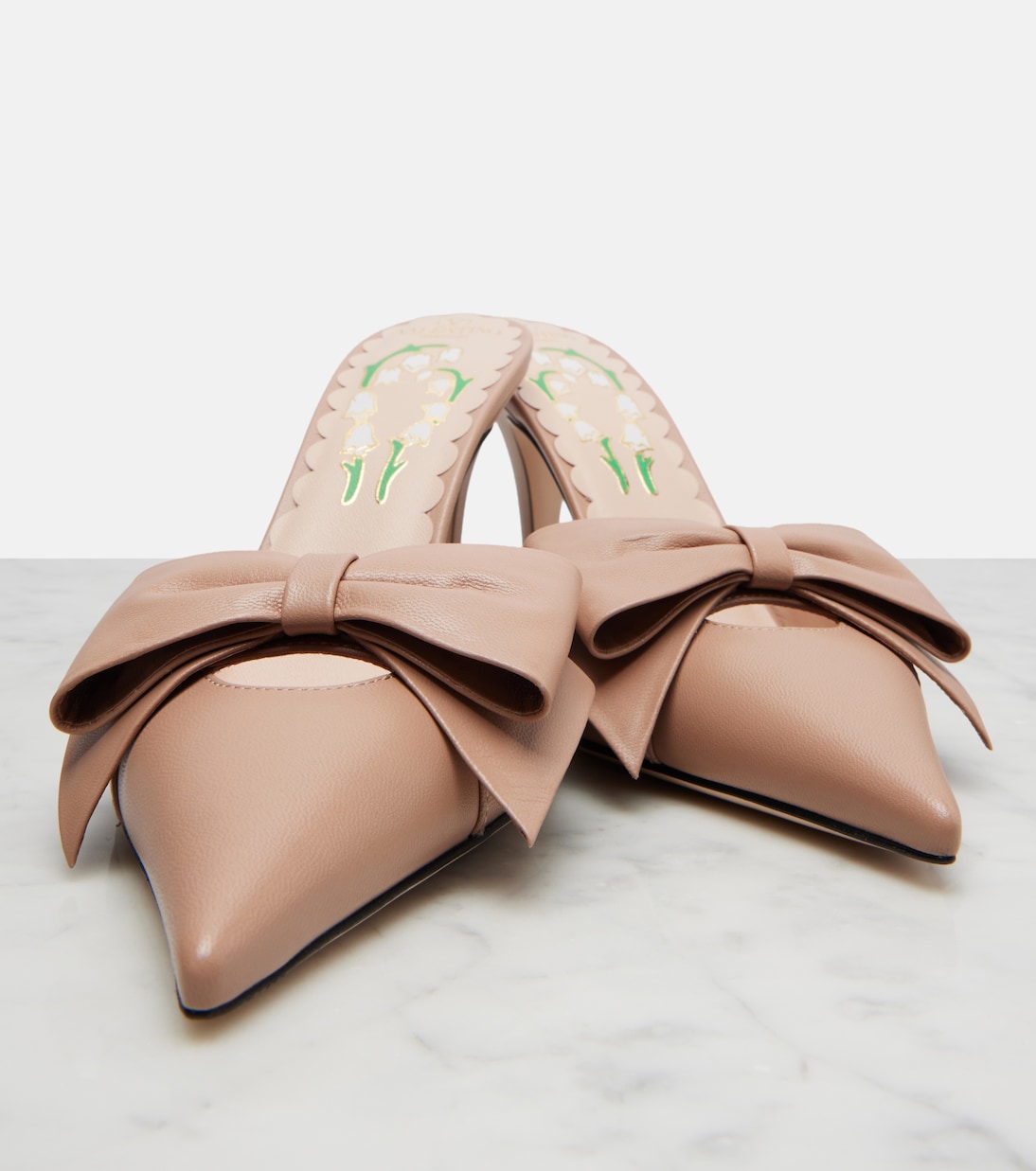 Bow-detail leather mules | Valentino Garavani