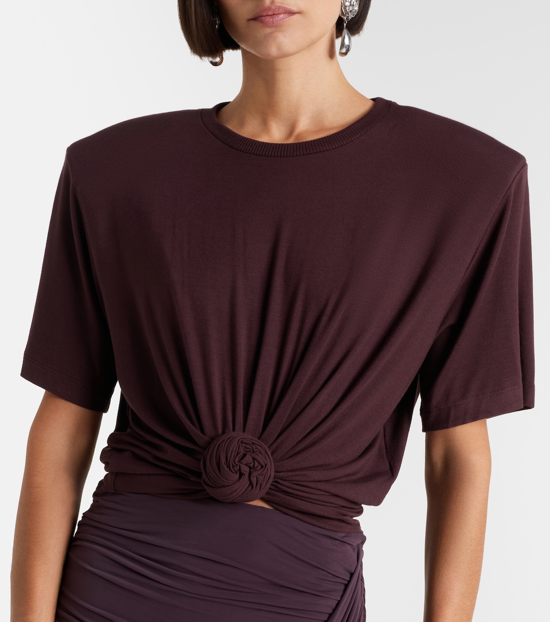 Floral-appliqué jersey T-shirt | Magda Butrym