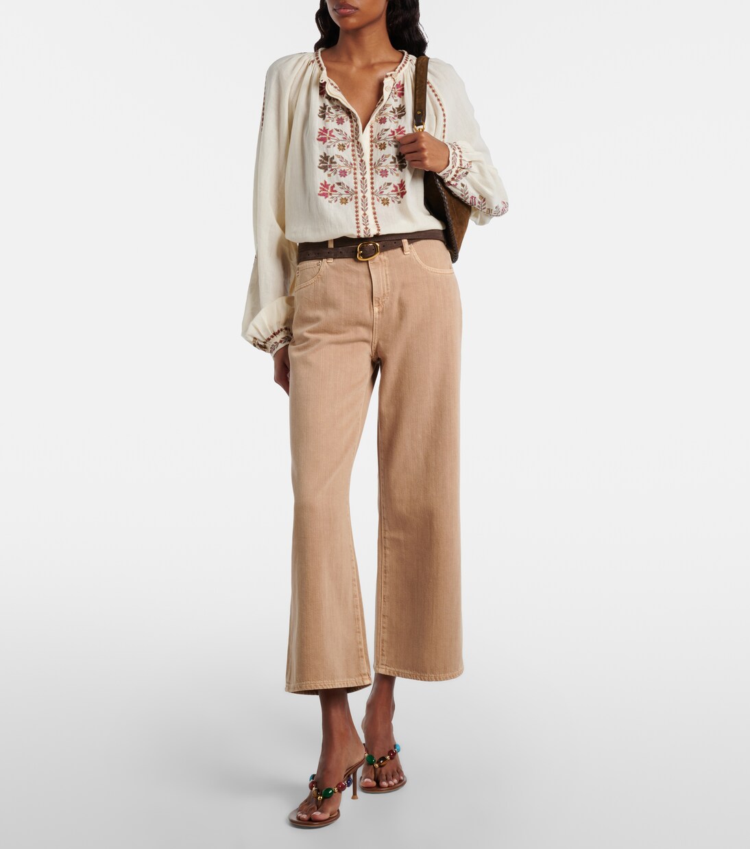 Saige cropped wide-leg jeans | AG Jeans