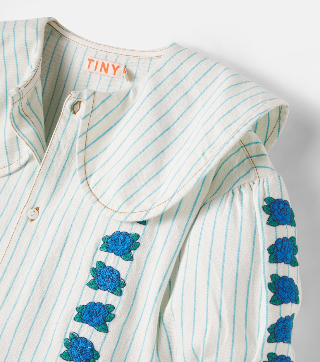 Blue Flowers cotton dress | Tinycottons