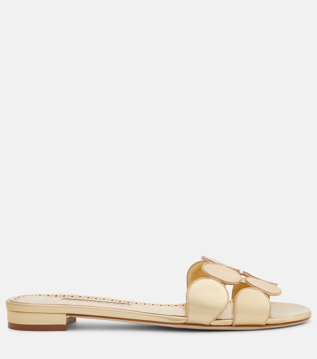 Sandalias Haribalmuflat de piel metalizada | Manolo Blahnik