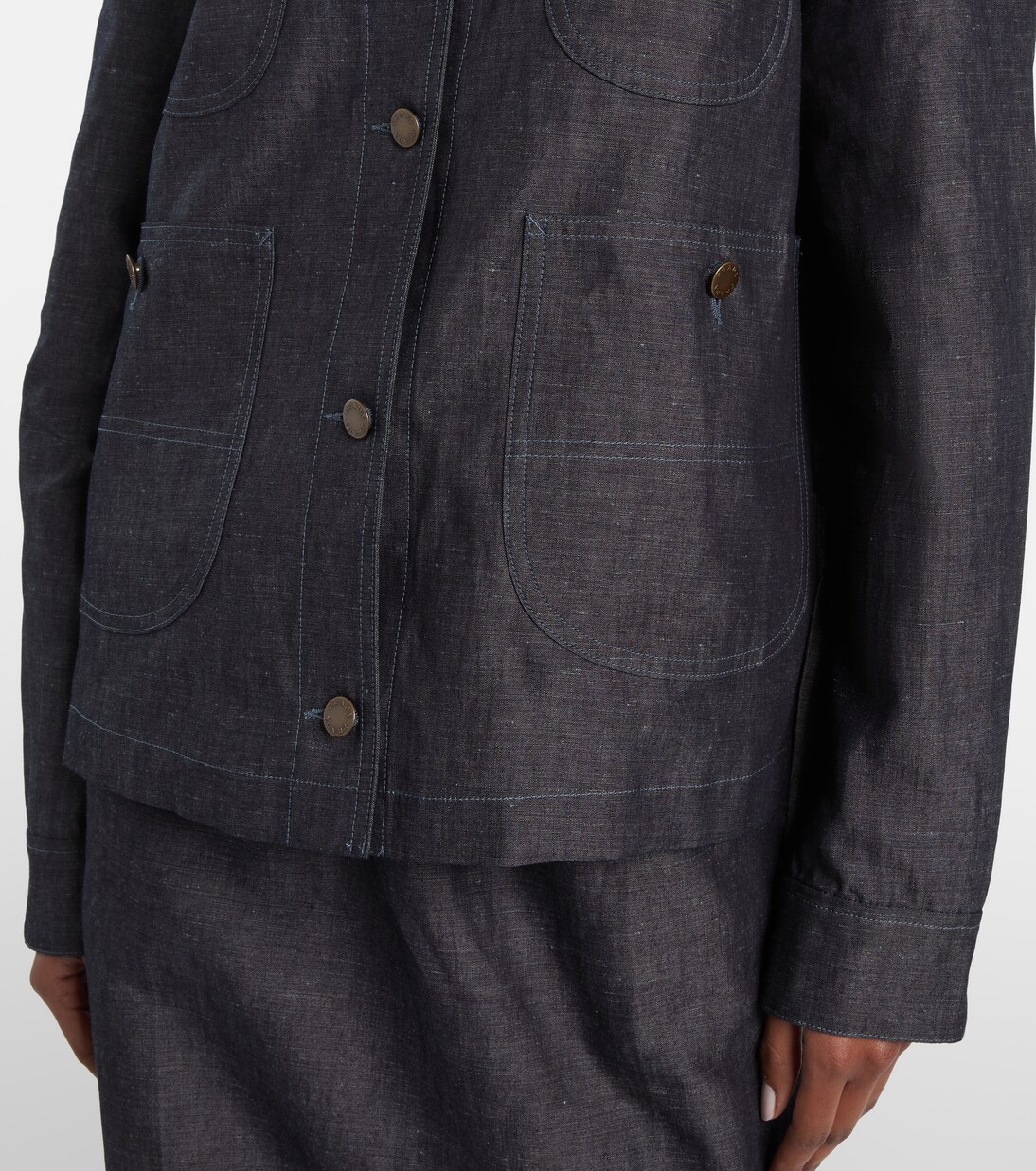 Veste en jean en coton et lin | Prada