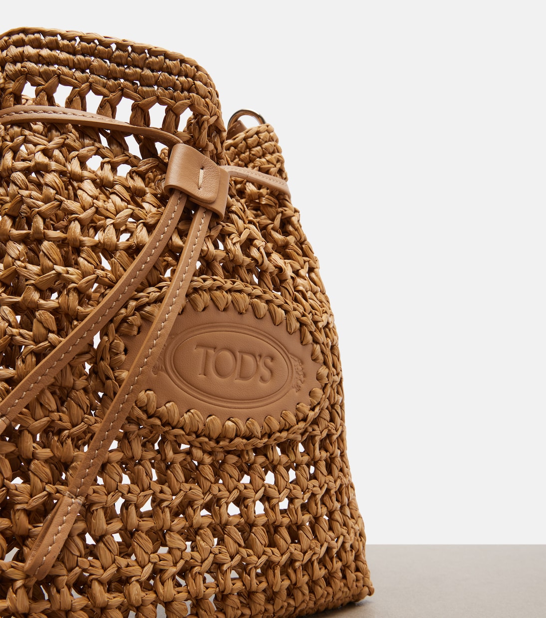 EBL Mini raffia-effect bucket bag | Tod's