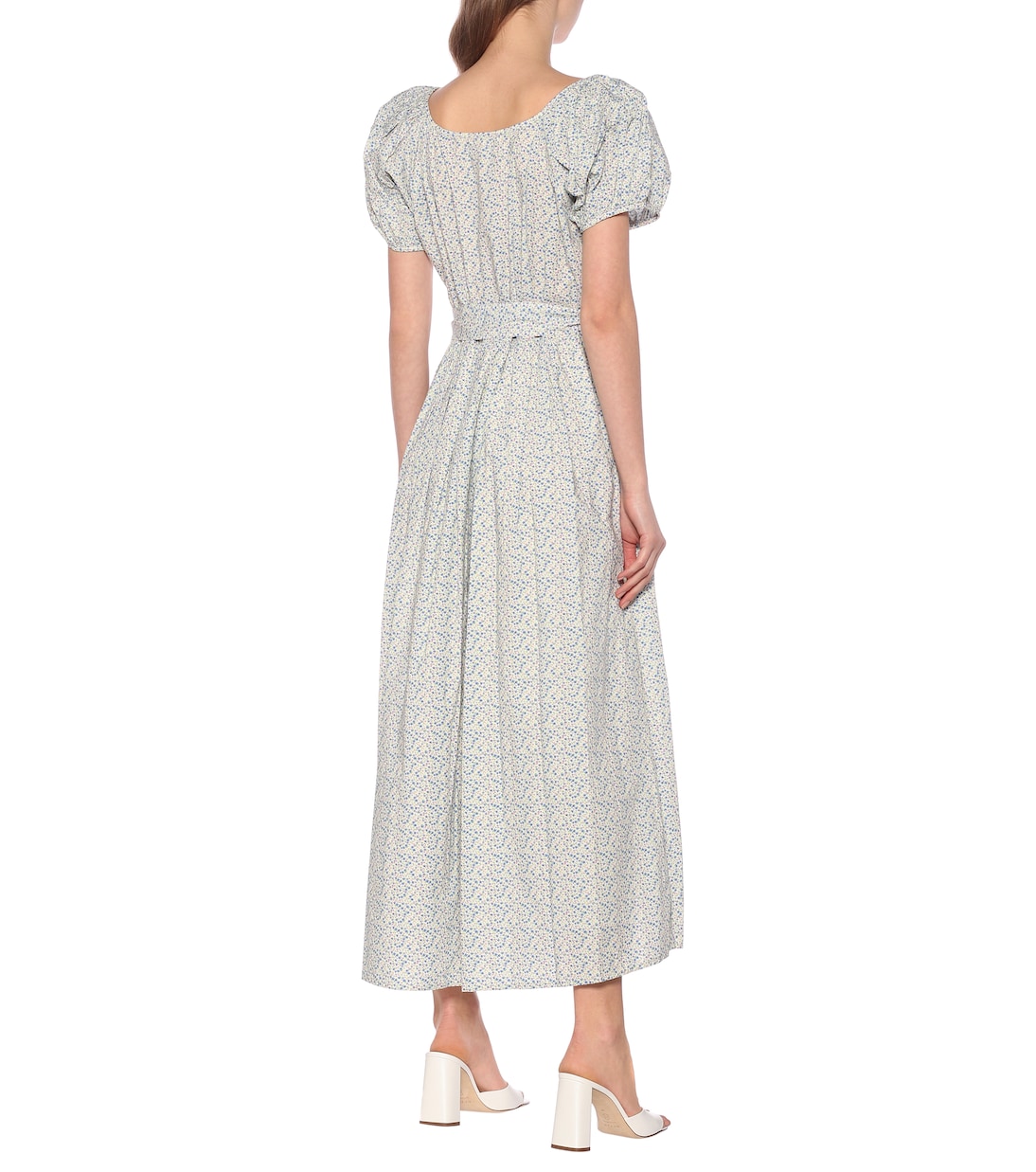 Lais floral cotton-poplin midi dress | LoveShackFancy
