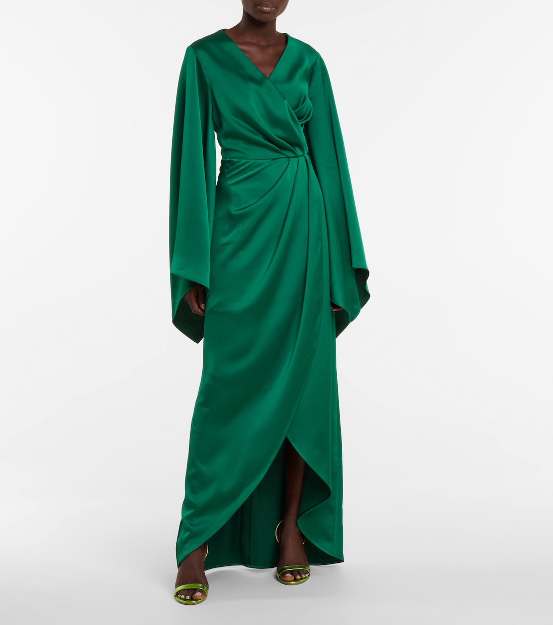 Stretch-satin gown | Rasario