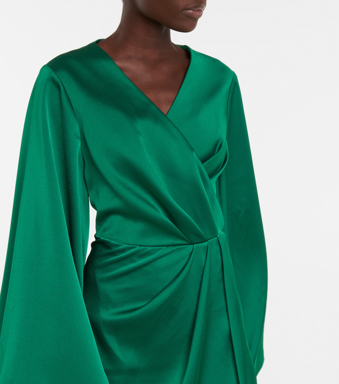 Stretch-satin gown | Rasario