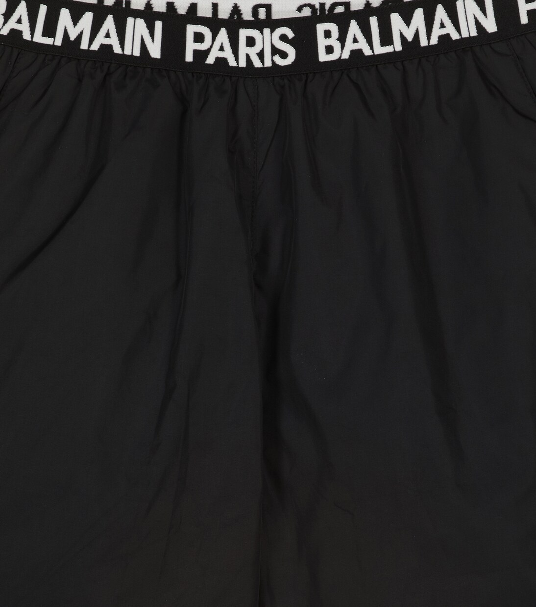 Shorts in tessuto tecnico con logo | Balmain Kids