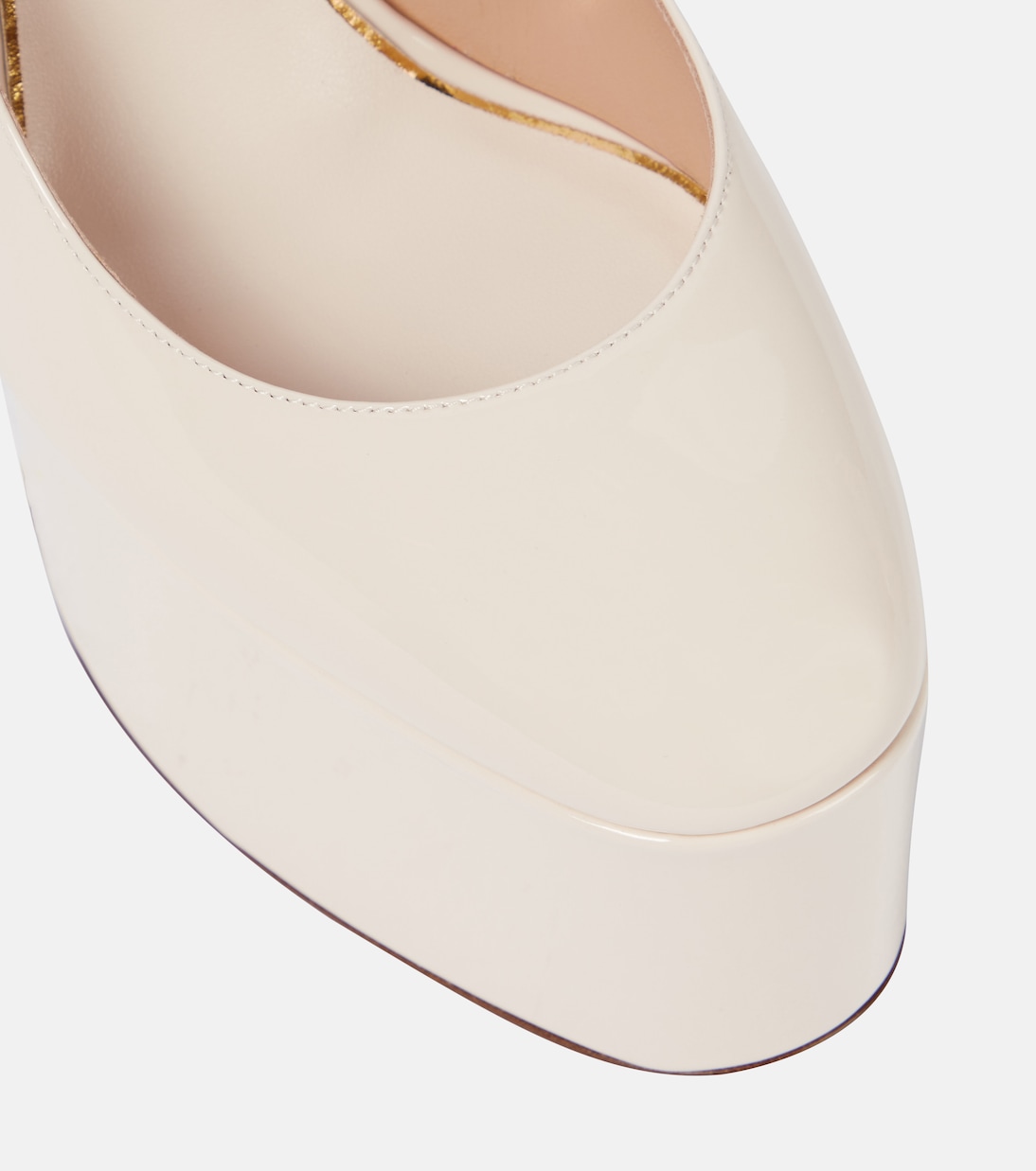 Tan-Go patent leather platform pumps | Valentino Garavani