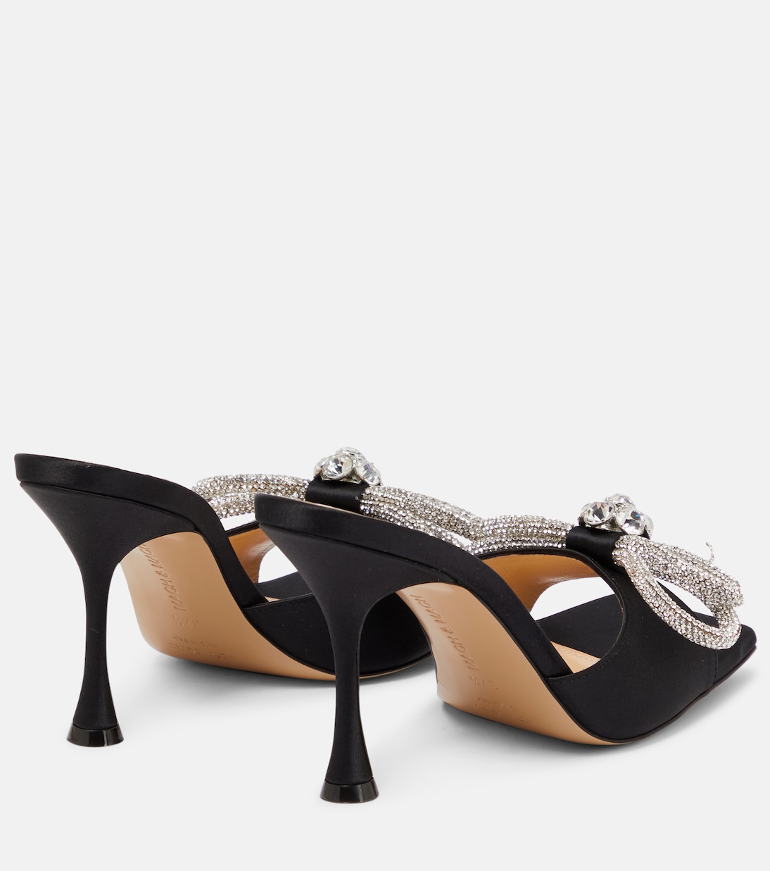 Pantoletten Double Bow aus Satin | Mach & Mach