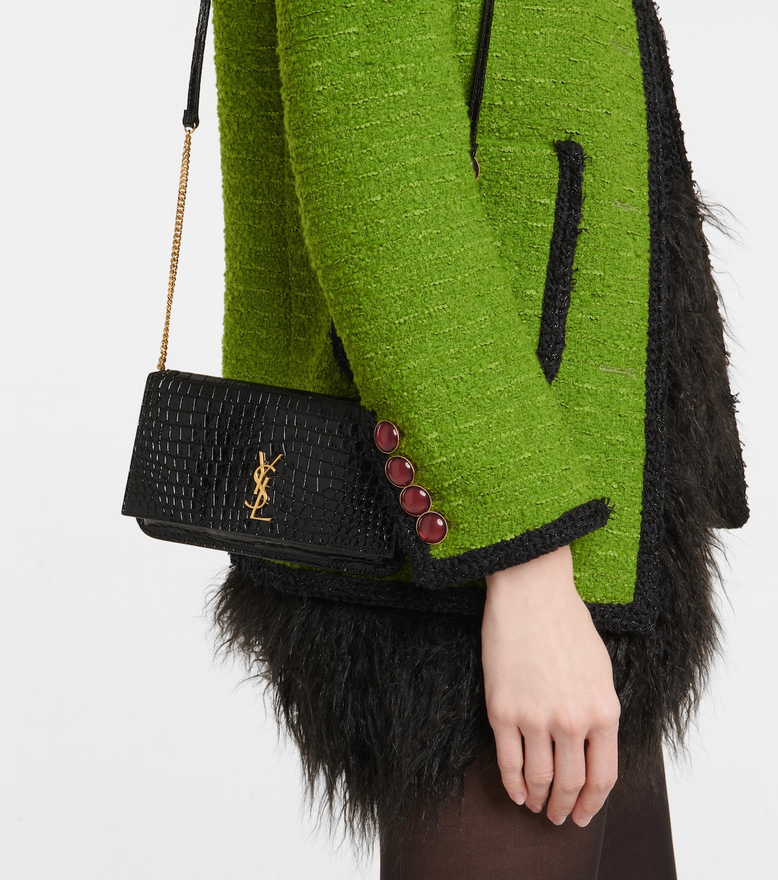 Cassandre leather phone pouch | Saint Laurent