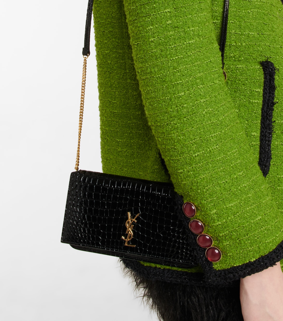 Cassandre leather phone pouch | Saint Laurent
