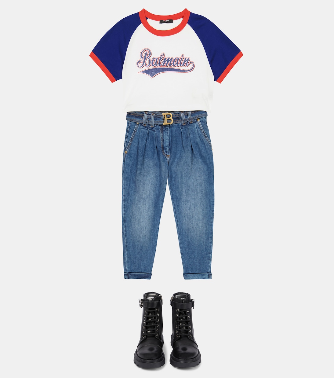 Camsieta de algodón con logo | Balmain Kids