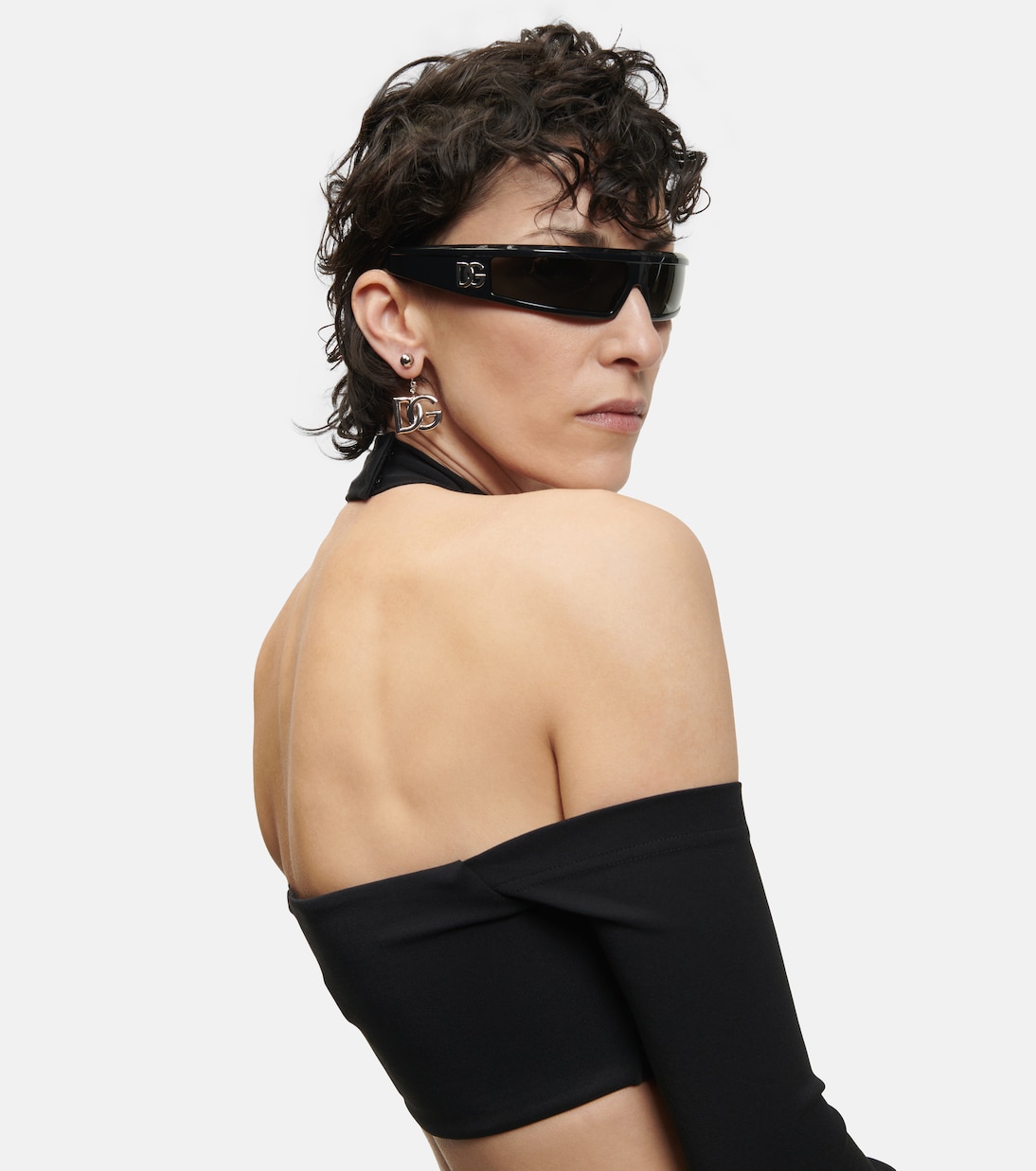 Gafas de sol de acetato estrechas en negro Dolce Gabbana Mytheresa