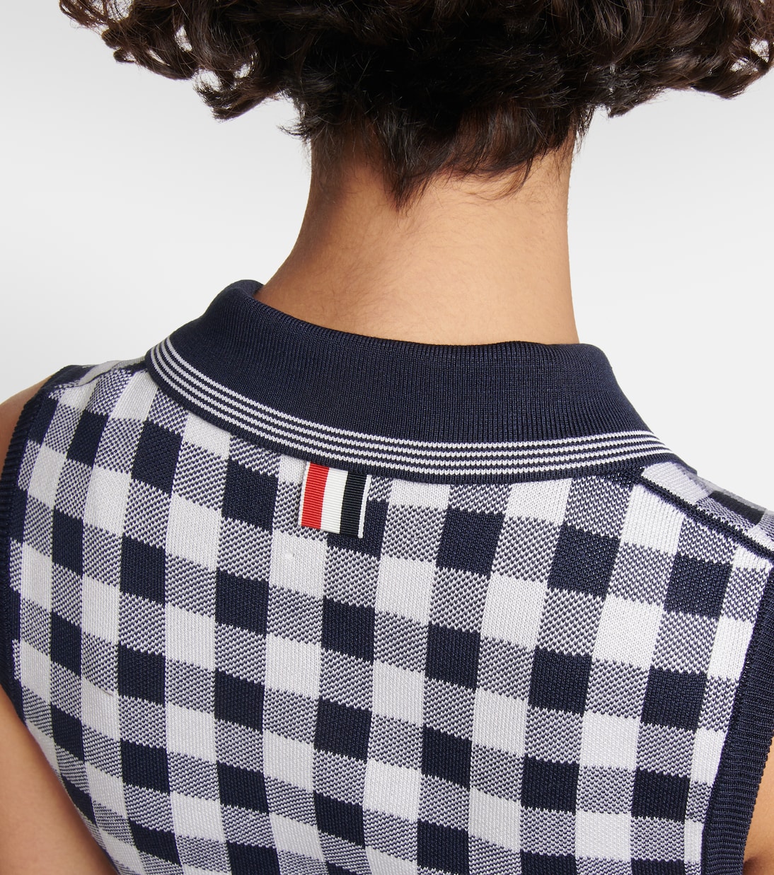 Chaleco de seda a cuadros vichy | Thom Browne