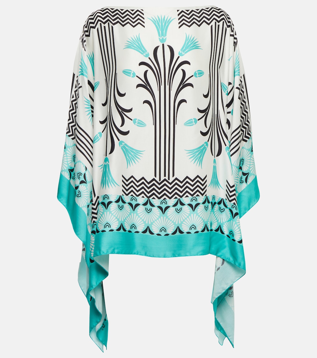 Acro printed satin poncho | Max Mara