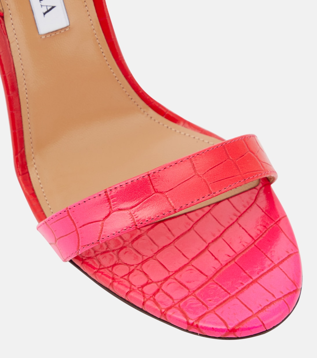 So Nude 105 croc-effect leather sandals | Aquazzura