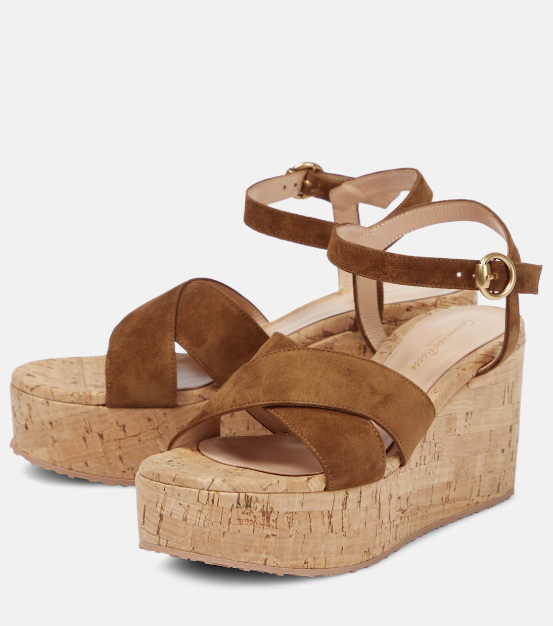 Sandali in suede con zeppa | Gianvito Rossi