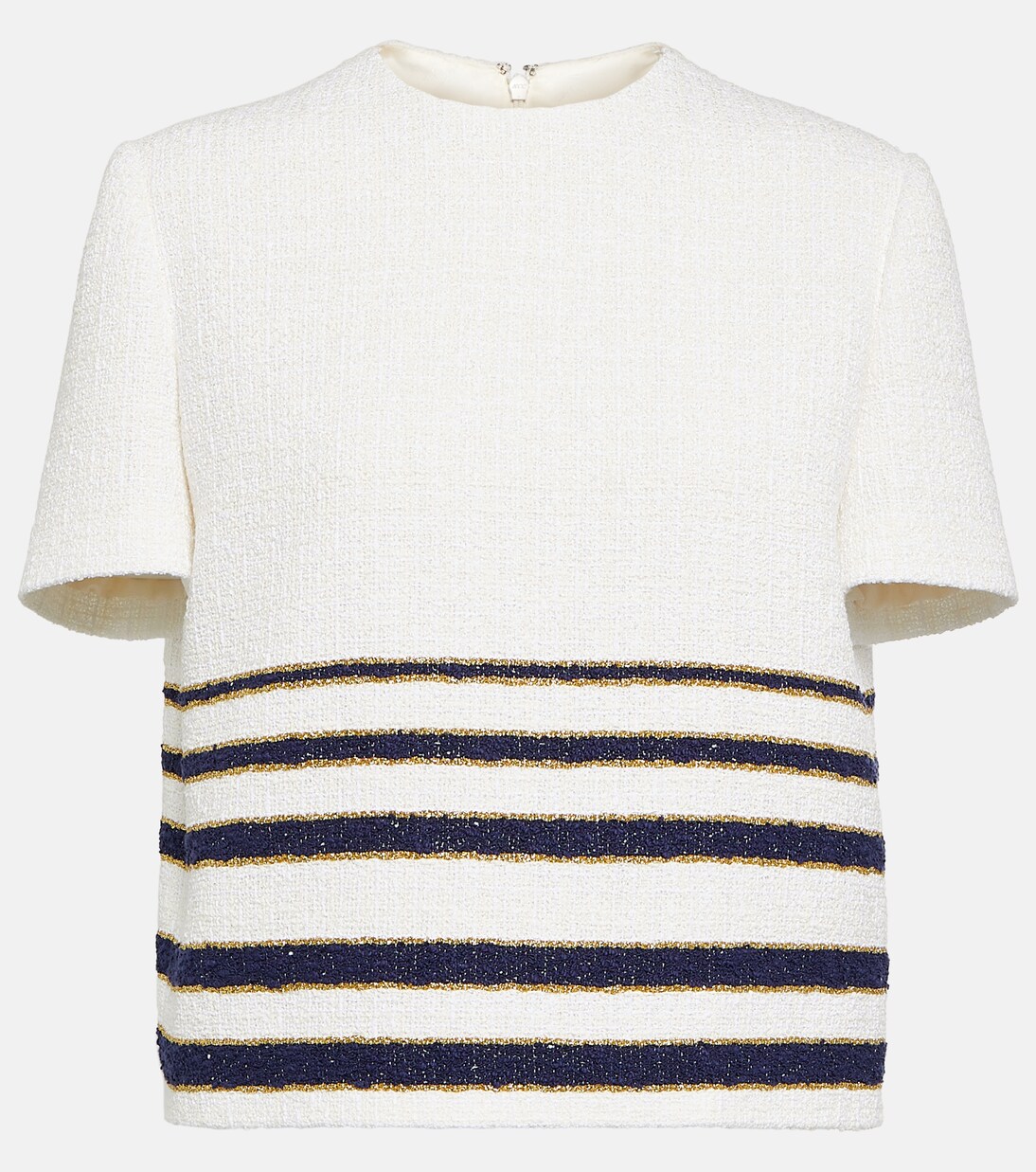Striped cotton-blend top | Valentino