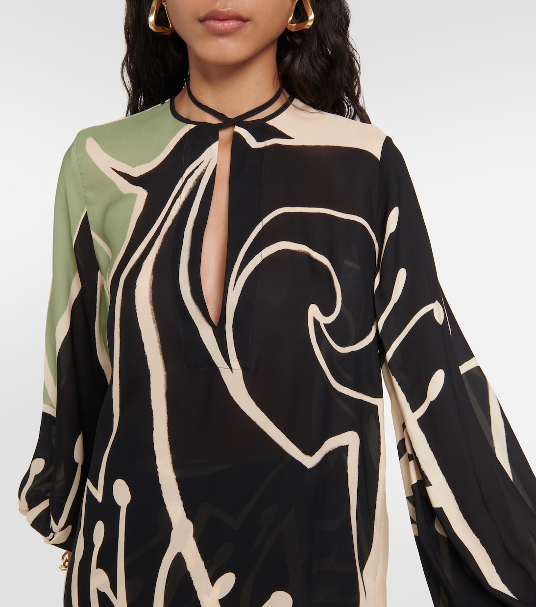 Printed silk georgette blouse | Johanna Ortiz