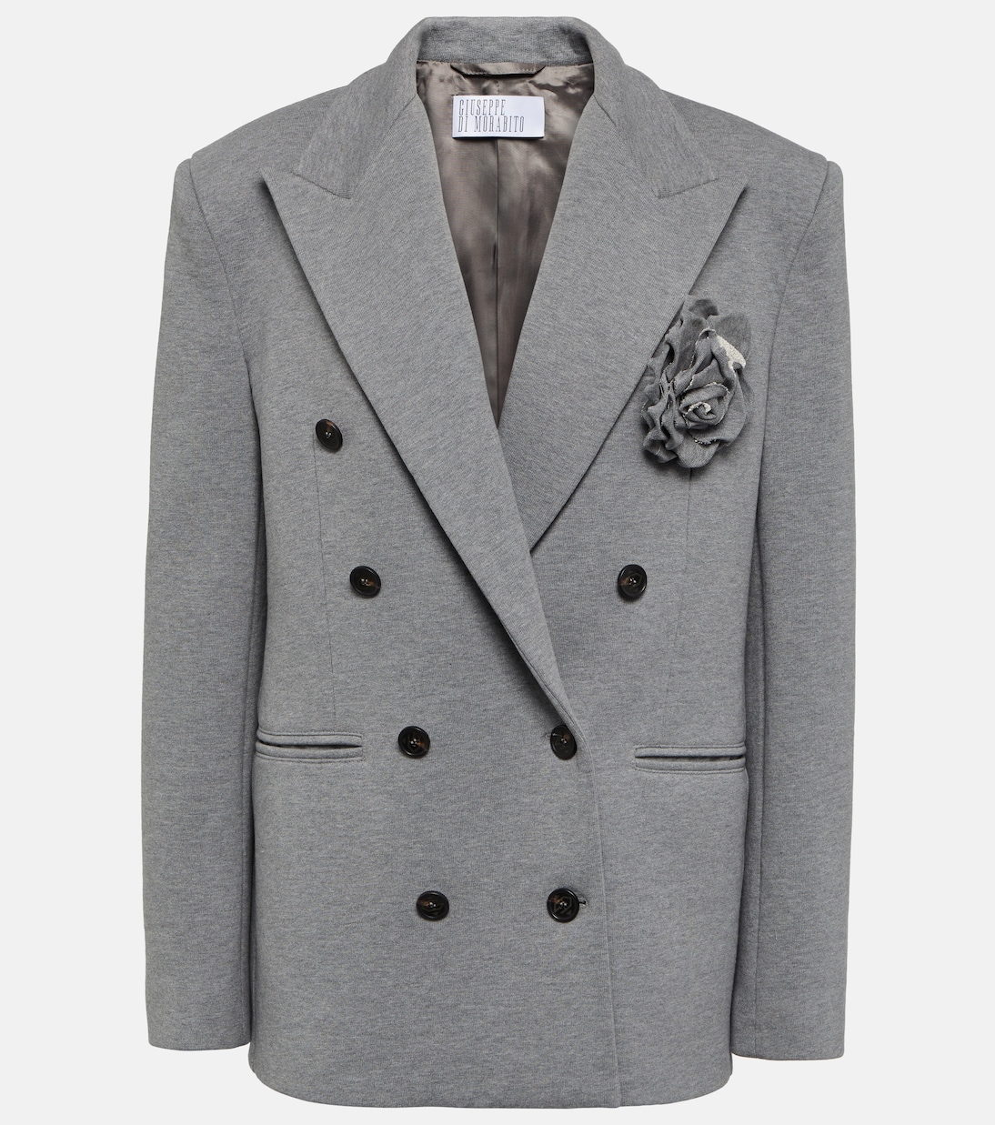 Double-breasted cotton jersey blazer | Giuseppe di Morabito