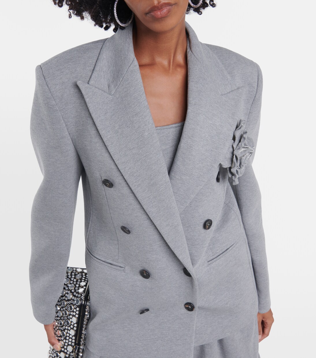 Double-breasted cotton jersey blazer | Giuseppe di Morabito