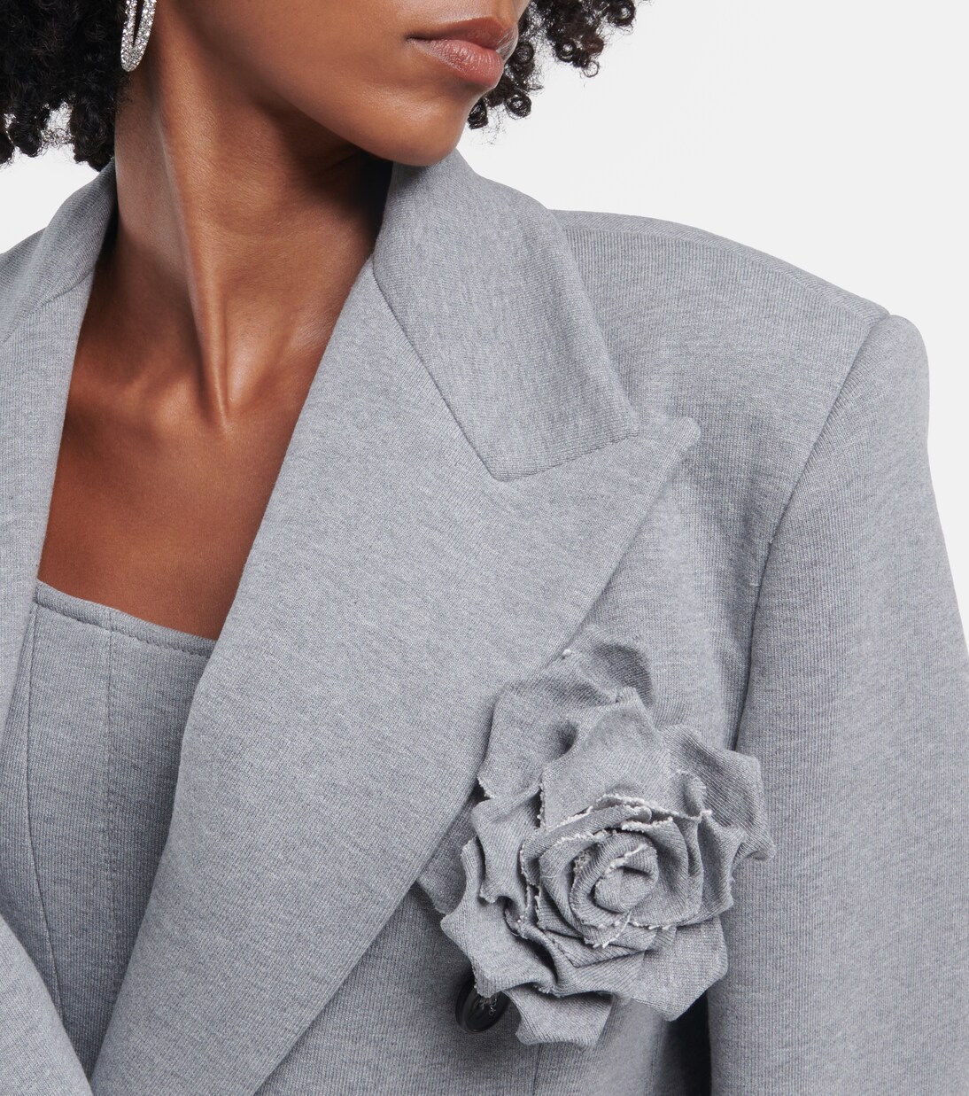 Double-breasted cotton jersey blazer | Giuseppe di Morabito