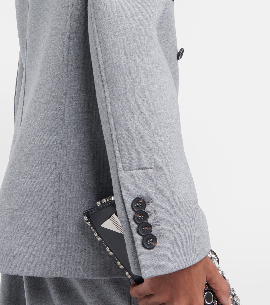 Double-breasted cotton jersey blazer | Giuseppe di Morabito