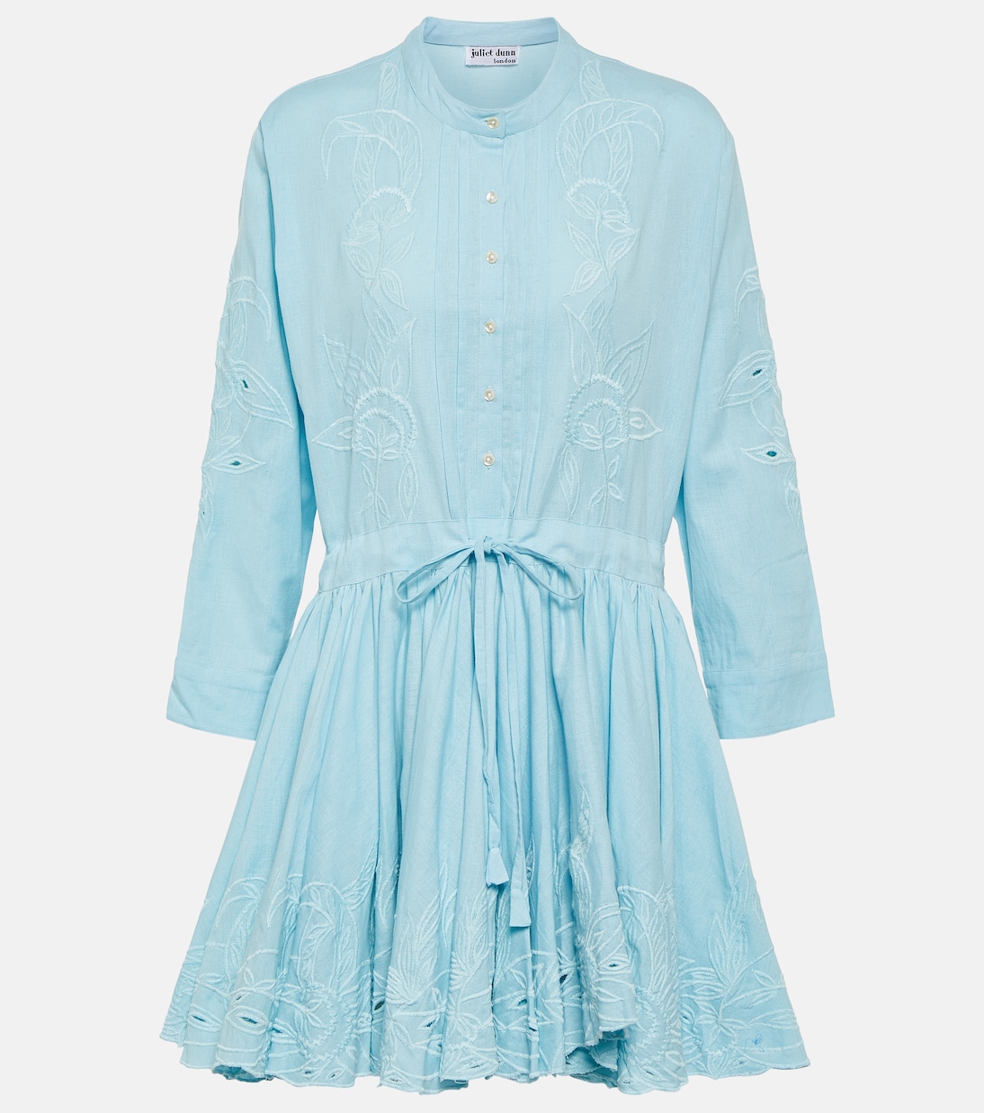 Embroidered cotton minidress | Juliet Dunn