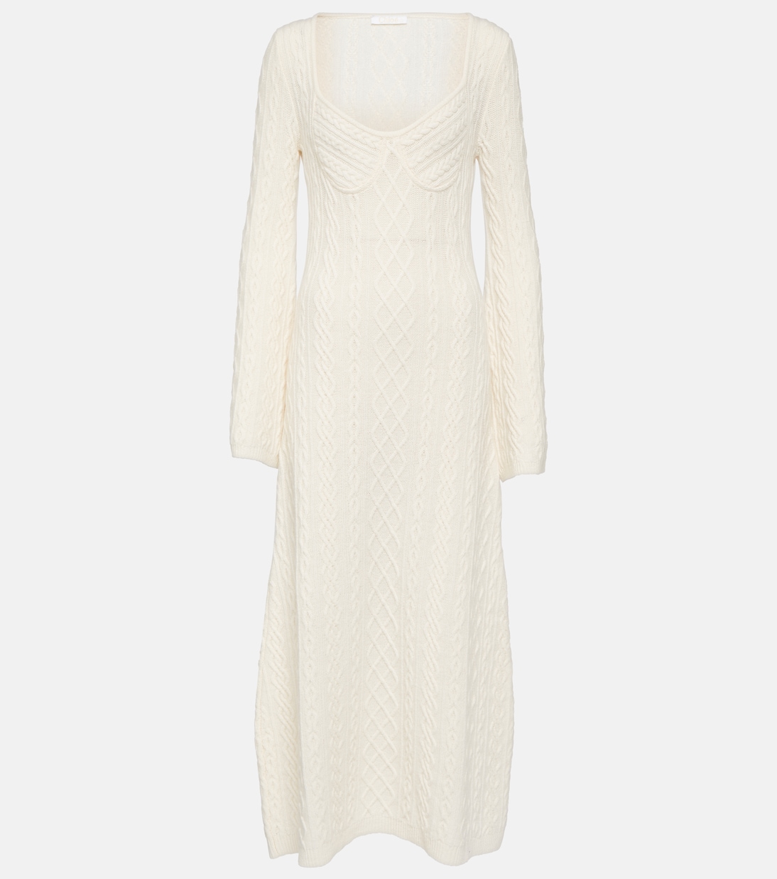 Abito midi in lana e cashmere a trecce | Chloé