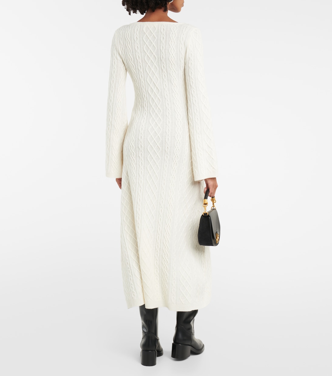 Abito midi in lana e cashmere a trecce | Chloé