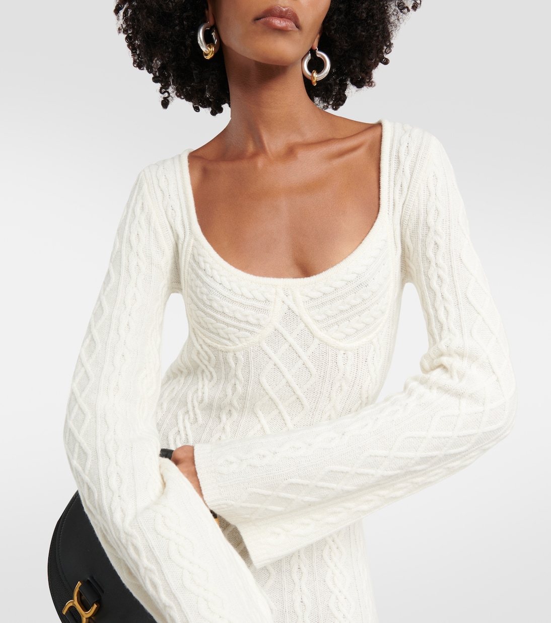 Abito midi in lana e cashmere a trecce | Chloé