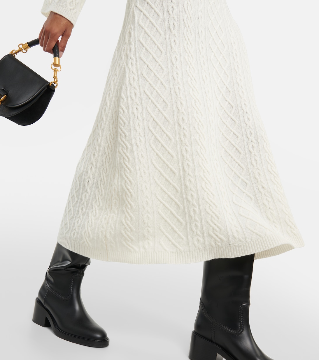Abito midi in lana e cashmere a trecce | Chloé
