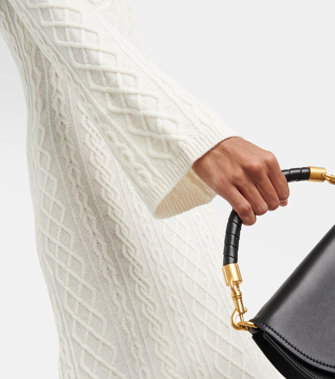 Abito midi in lana e cashmere a trecce | Chloé