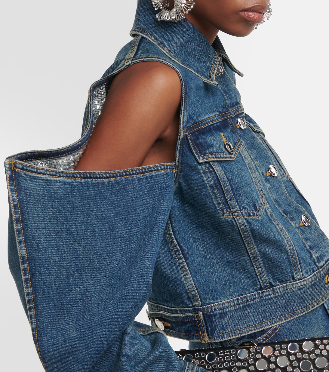 Verzierte Jeansjacke | Area