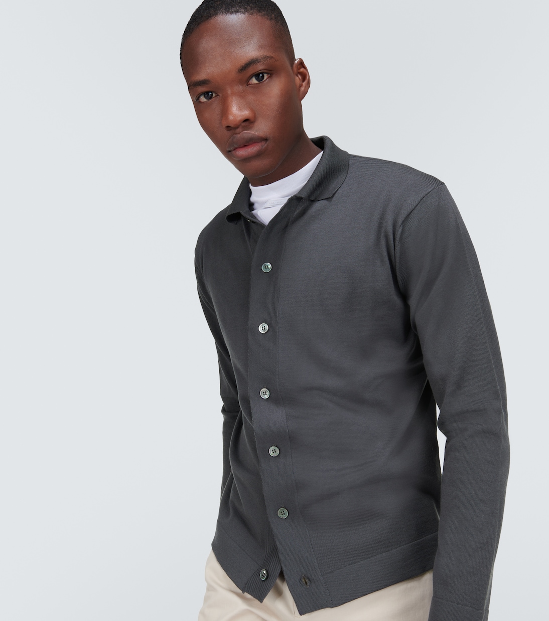 Chemise Henley en laine | Thom Sweeney