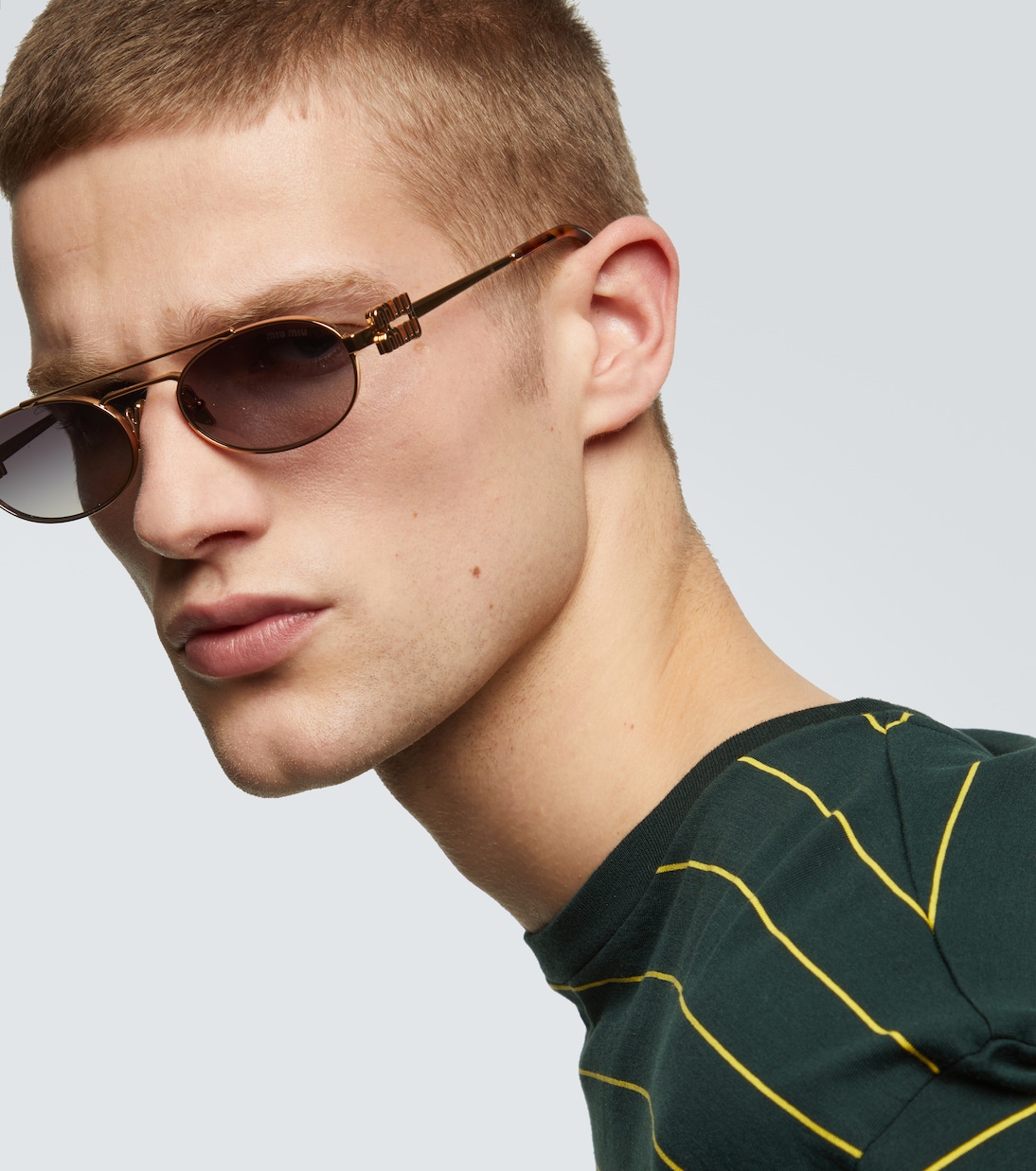 Logo oval sunglasses | Miu Miu